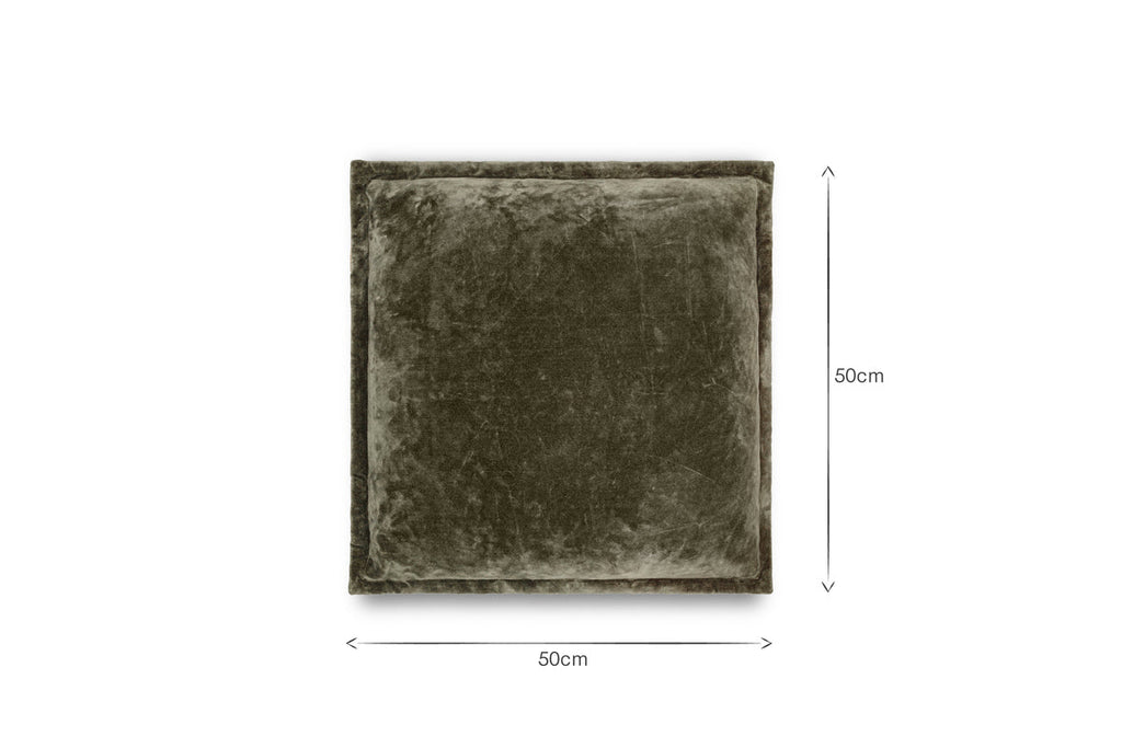 Pilani Velvet & Linen Cushion Cover - Moss