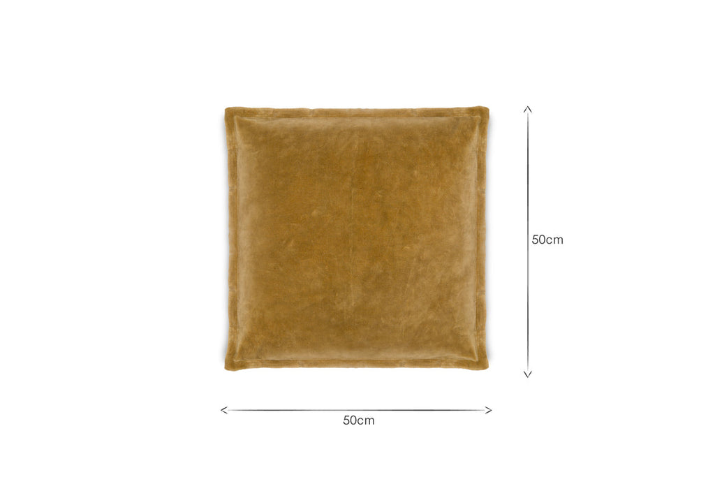 Sela Velvet Cushion Cover - Ochre