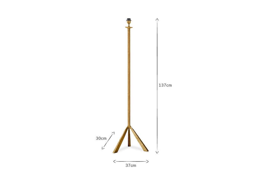 Sahhil Metal Tripod Floor Lamp Base - Antique Brass