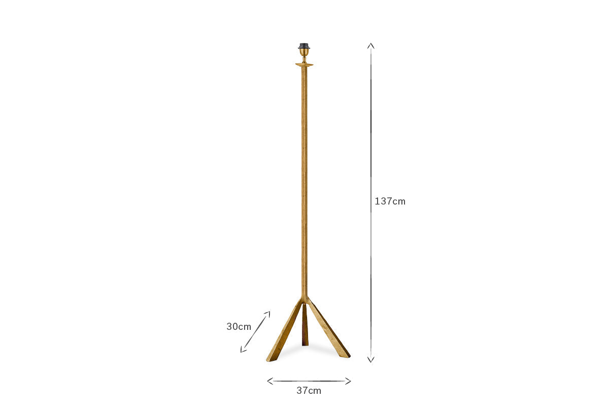 Sahhil Metal Tripod Floor Lamp Base - Antique Brass