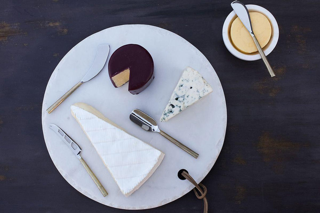 Darsa Cheese Knife Set - Brushed Gold (Set of 4)