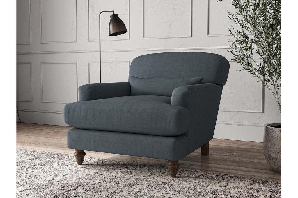 Deni Armchair - Brera Linen Dusk