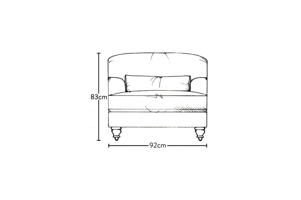 Deni Armchair - Brera Linen Pebble
