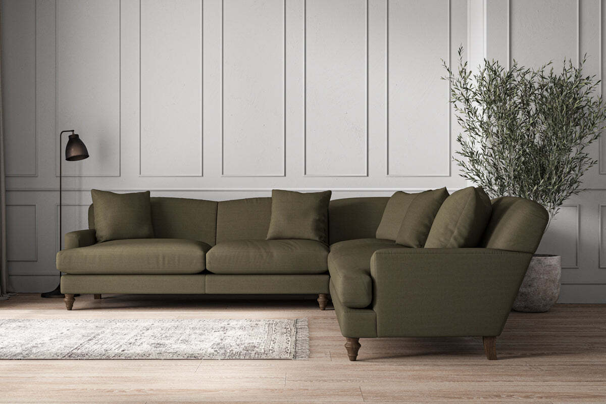 Deni Grand Corner Sofa - Recycled Cotton Fatigue