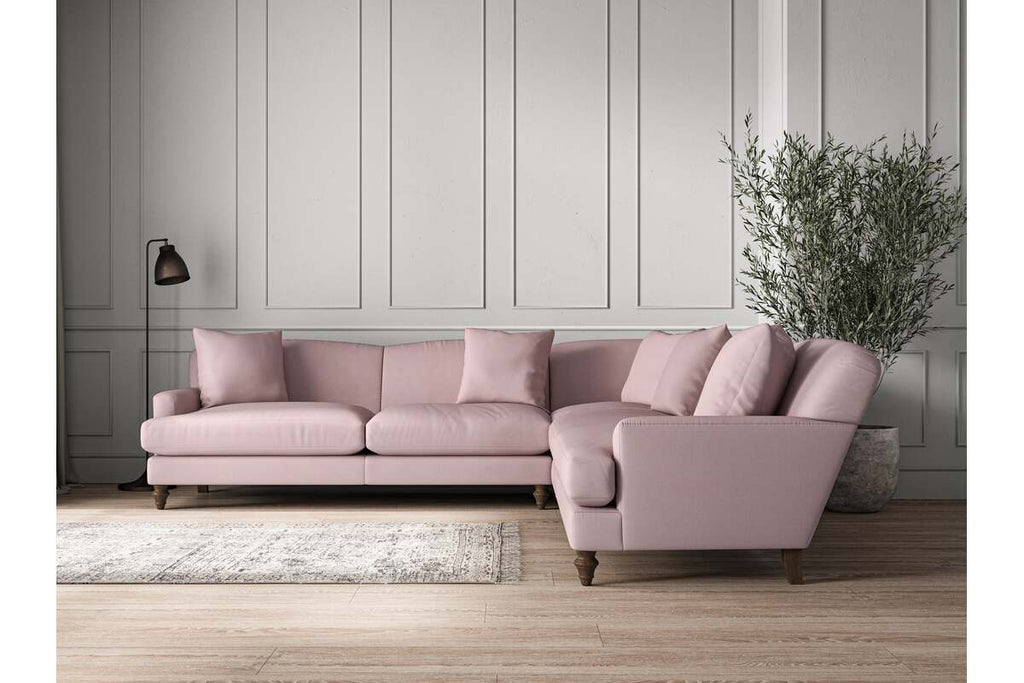 Deni Grand Corner Sofa - Recycled Cotton Lavender