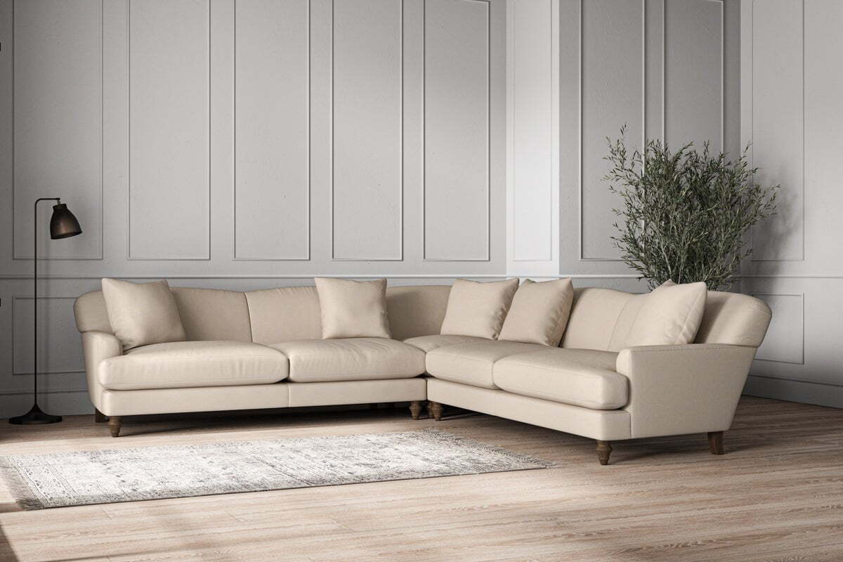 Deni Grand Corner Sofa - Recycled Cotton Natural