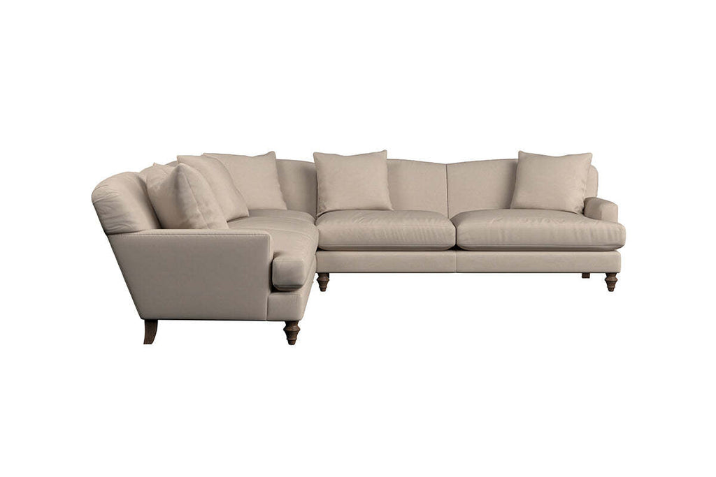 Deni Grand Corner Sofa - Recycled Cotton Stone