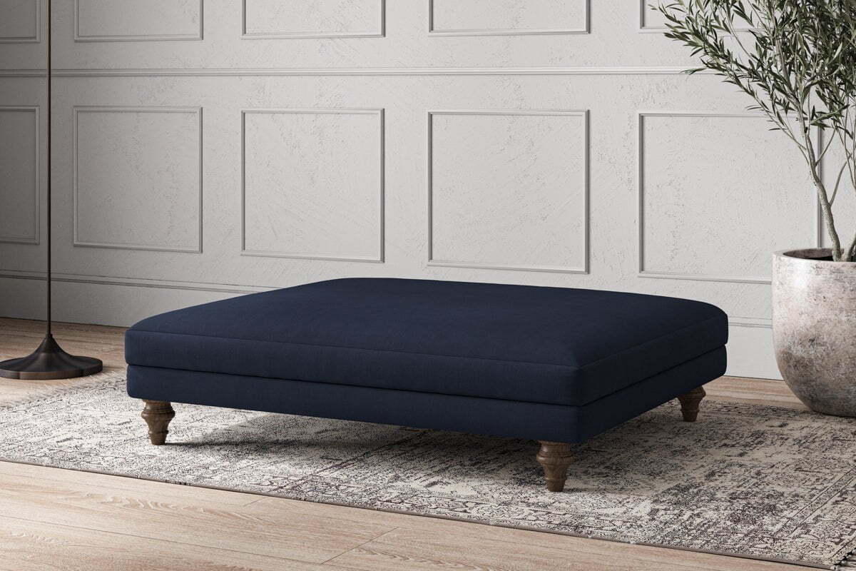 Deni Grand Footstool - Brera Linen Indigo