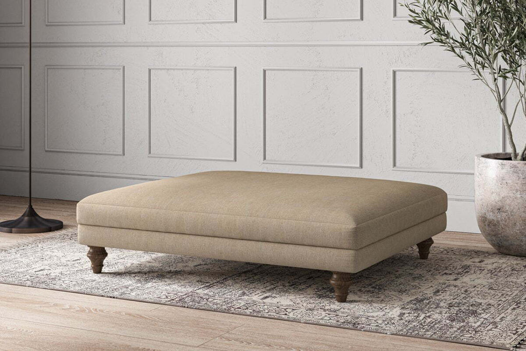 Deni Grand Footstool - Brera Linen Pebble