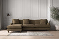 Deni Grand Left Hand Chaise Sofa - Brera Linen Chestnut