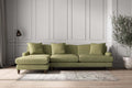 Deni Grand Left Hand Chaise Sofa - Brera Linen Sage