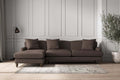 Deni Grand Left Hand Chaise Sofa - Recycled Cotton Mocha
