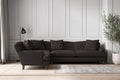 Deni Grand Left Hand Corner Sofa - Brera Linen Espresso