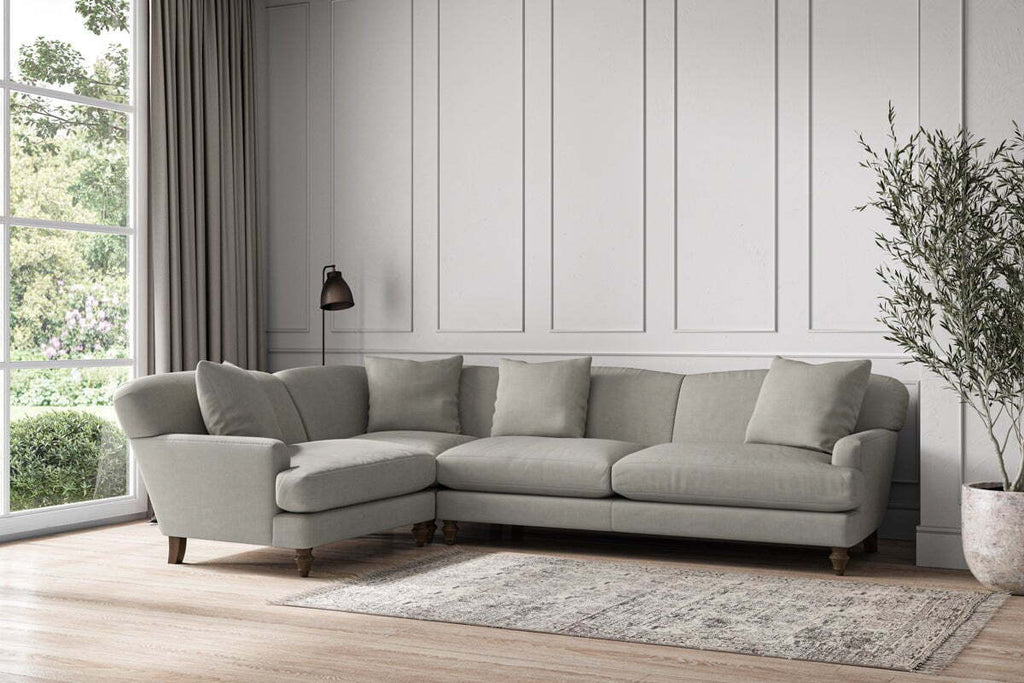 Deni Grand Left Hand Corner Sofa - Brera Linen Smoke