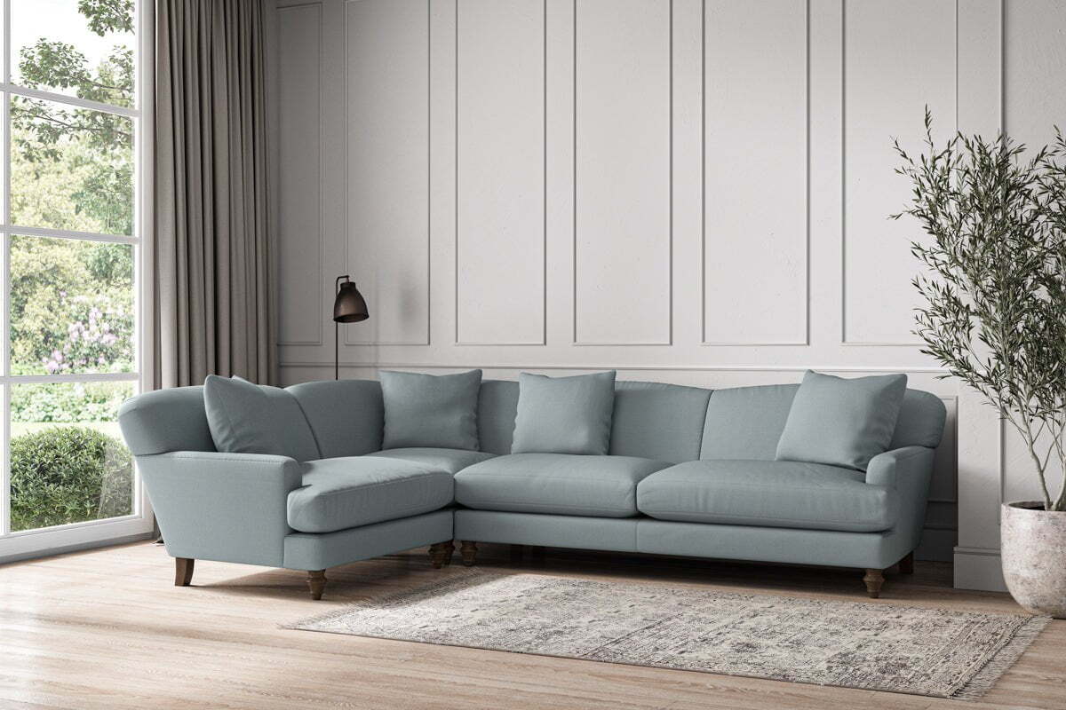 Deni Grand Left Hand Corner Sofa - Recycled Cotton Horizon