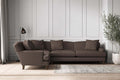 Deni Grand Left Hand Corner Sofa - Recycled Cotton Mocha