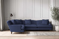 Deni Grand Left Hand Corner Sofa - Recycled Cotton Navy