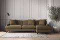 Deni Grand Right Hand Chaise Sofa - Brera Linen Chestnut