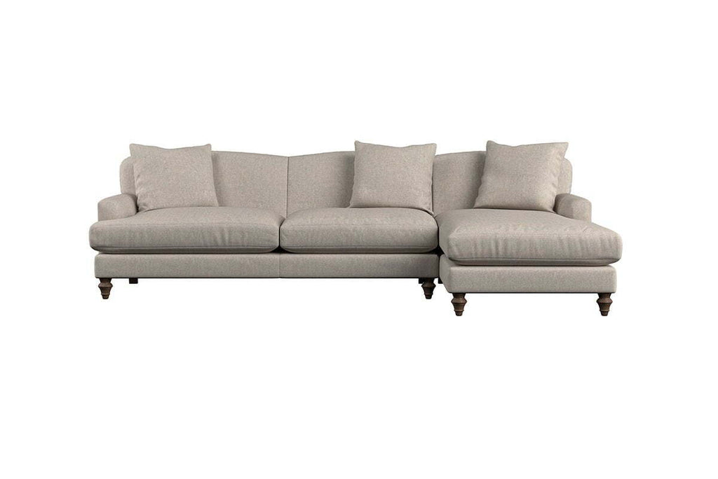Deni Grand Right Hand Chaise Sofa - Brera Linen Pebble