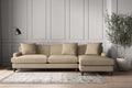 Deni Grand Right Hand Chaise Sofa - Brera Linen Pebble