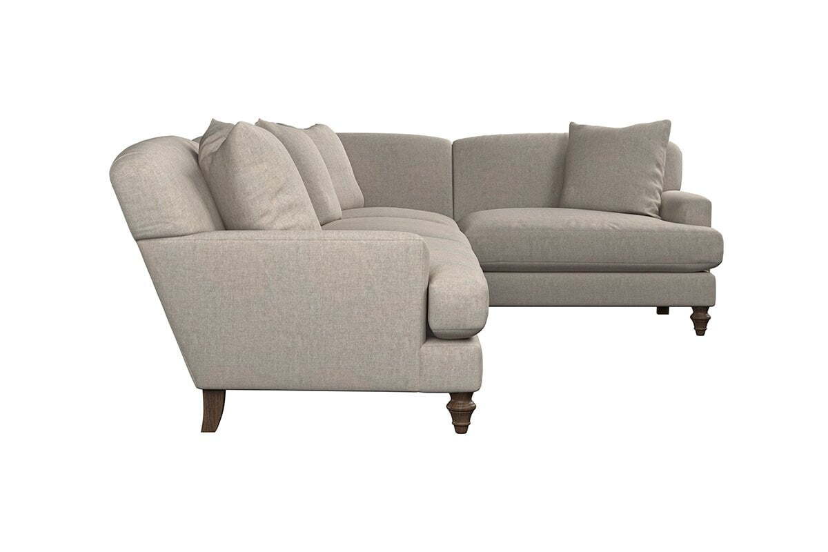 Deni Grand Right Hand Corner Sofa - Brera Linen Granite
