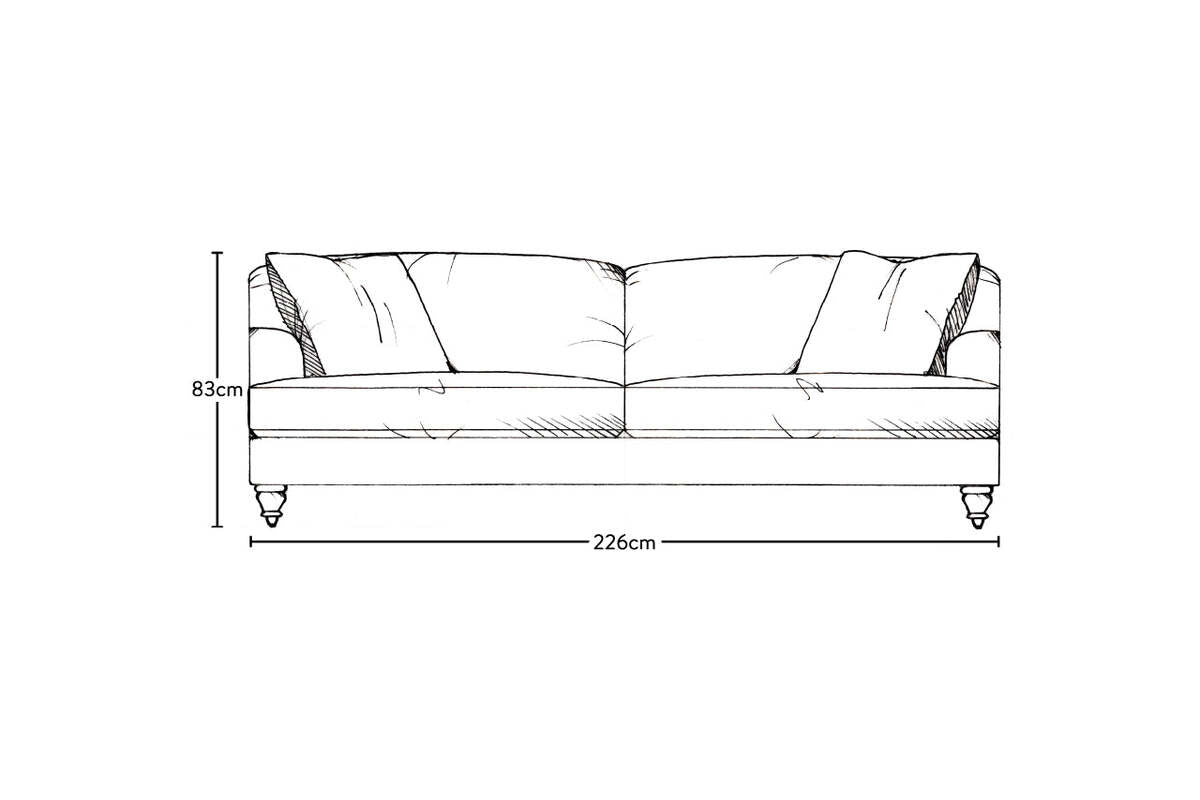 Deni Grand Sofa - Recycled Cotton Thunder