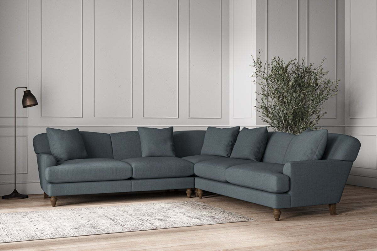 Deni Large Corner Sofa - Brera Linen Dusk
