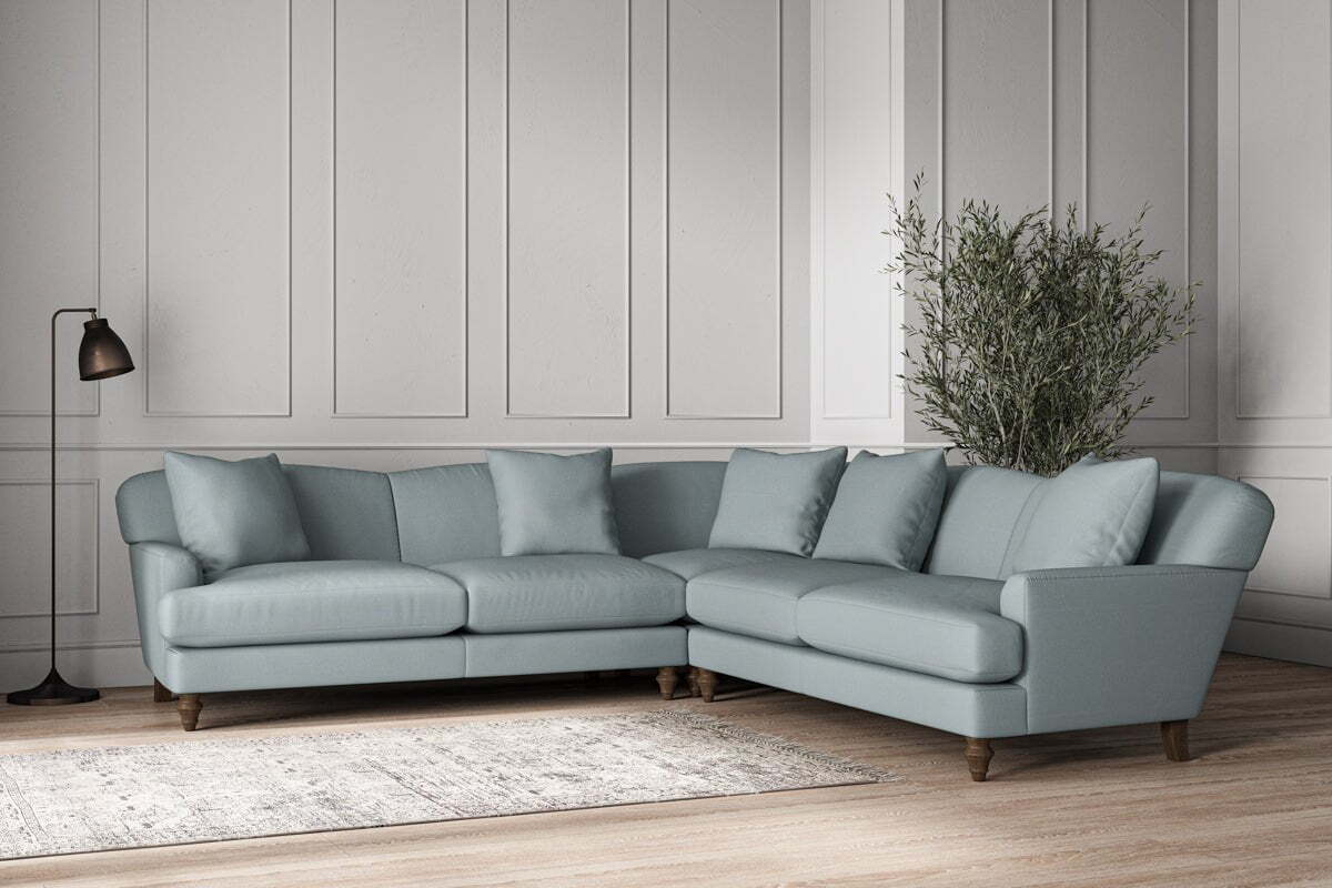 Deni Large Corner Sofa - Recycled Cotton Horizon