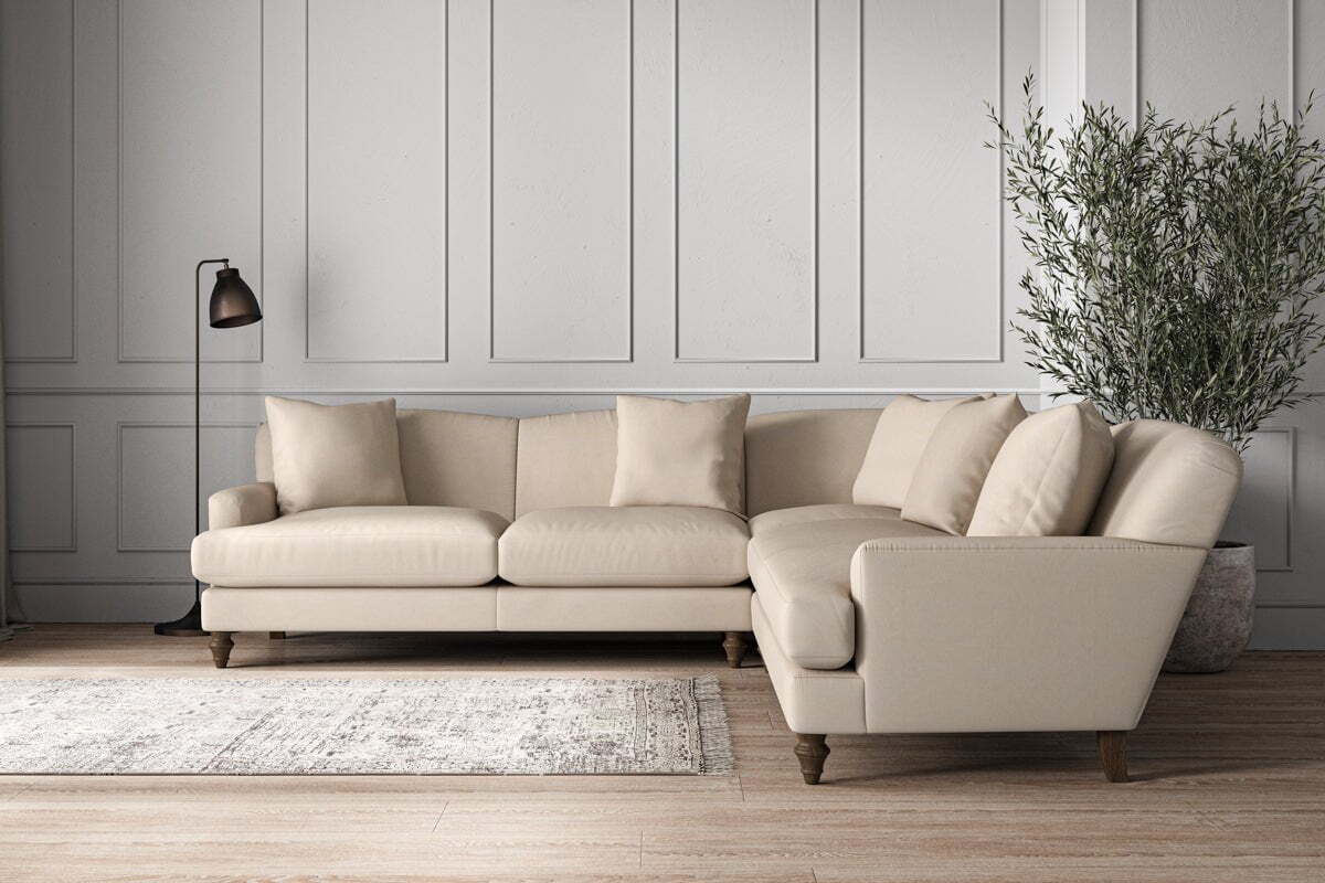 Deni Large Corner Sofa - Recycled Cotton Natural