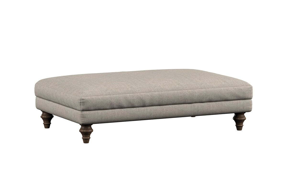 Deni Large Footstool - Brera Linen Espresso