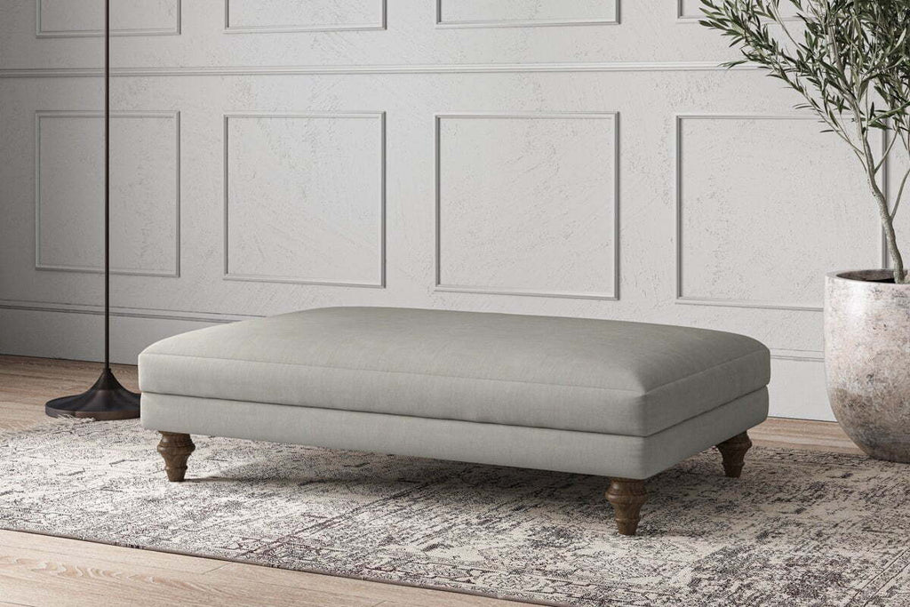 Deni Large Footstool - Brera Linen Smoke
