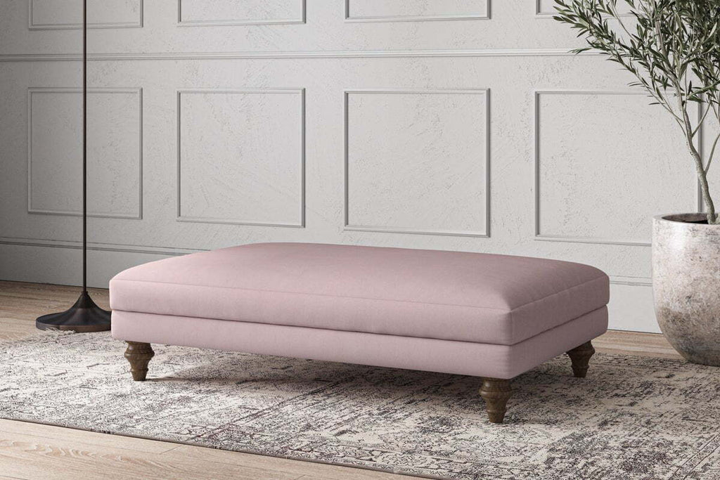 Deni Large Footstool - Recycled Cotton Lavender