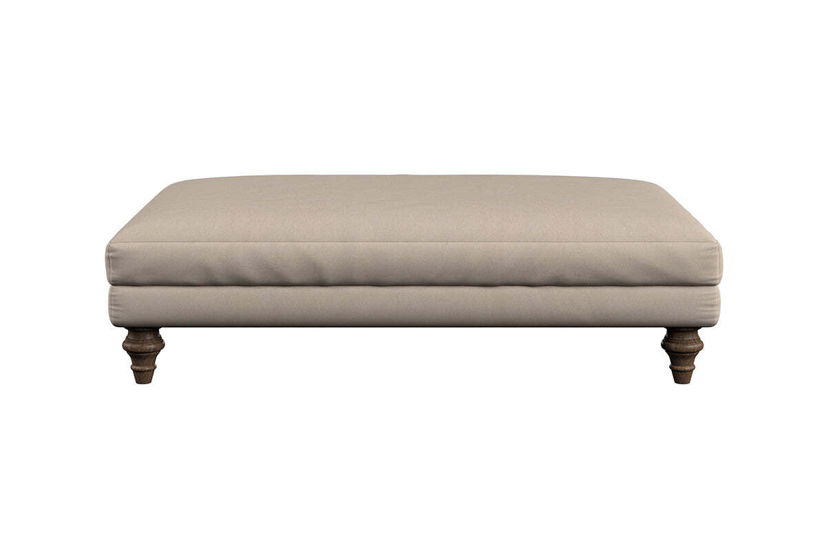 Deni Large Footstool - Recycled Cotton Seaspray