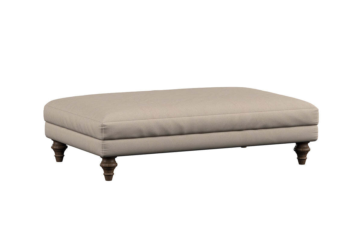 Deni Large Footstool - Recycled Cotton Seaspray