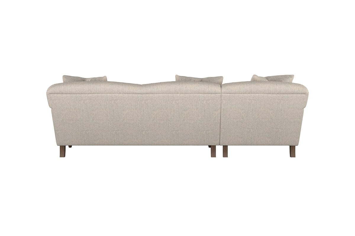 Deni Large Left Hand Chaise Sofa - Brera Linen Granite