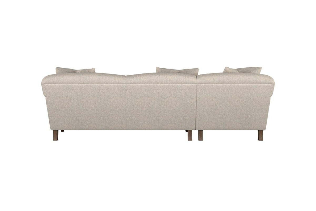 Deni Large Left Hand Chaise Sofa - Brera Linen Smoke