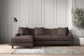 Deni Large Left Hand Chaise Sofa - Recycled Cotton Mocha