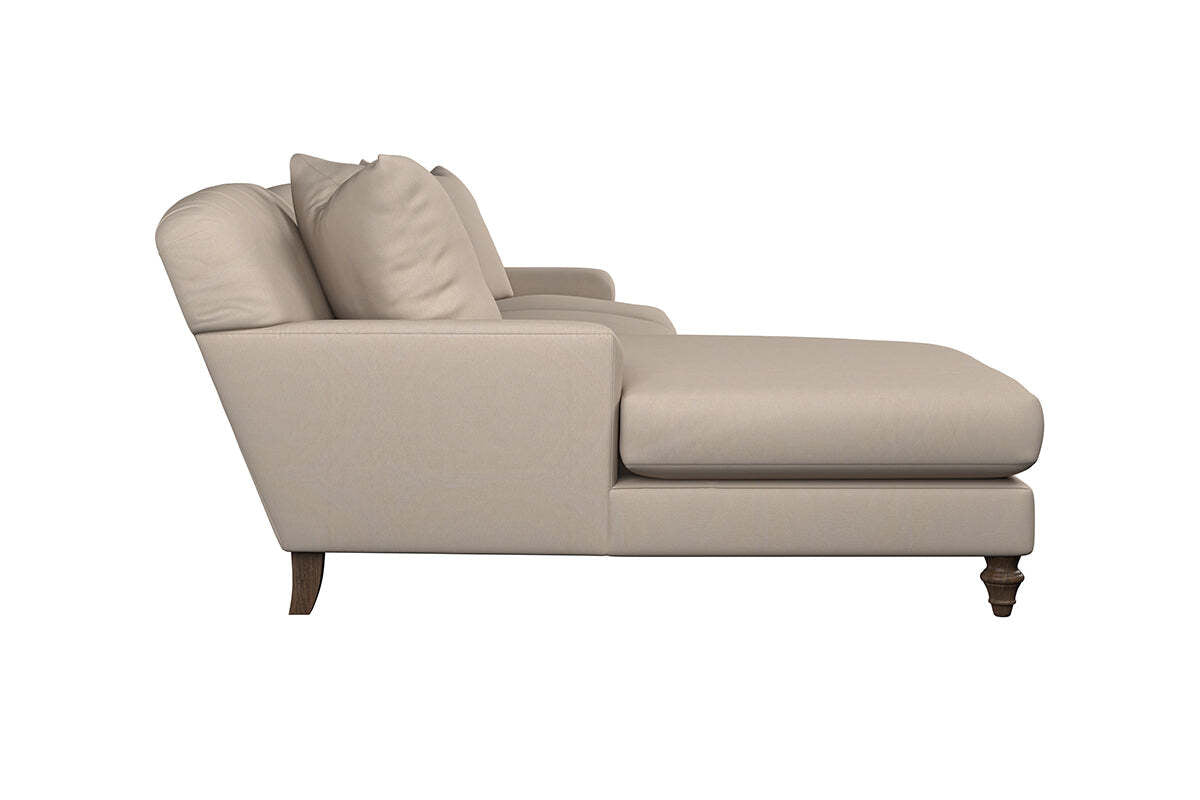 Deni Large Left Hand Chaise Sofa - Recycled Cotton Ochre