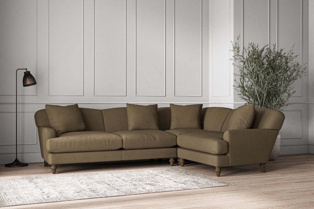 Deni Large Left Hand Corner Sofa - Brera Linen Chestnut