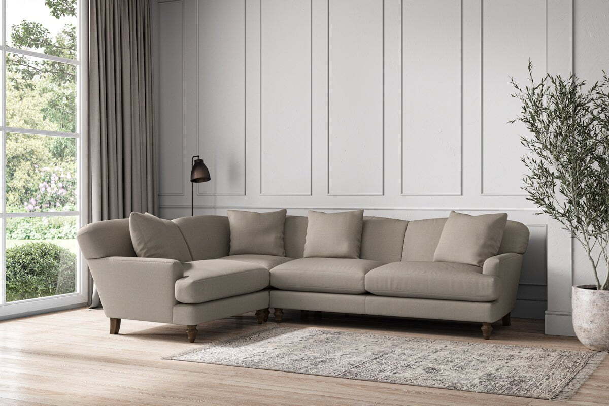 Deni Large Left Hand Corner Sofa - Recycled Cotton Flax