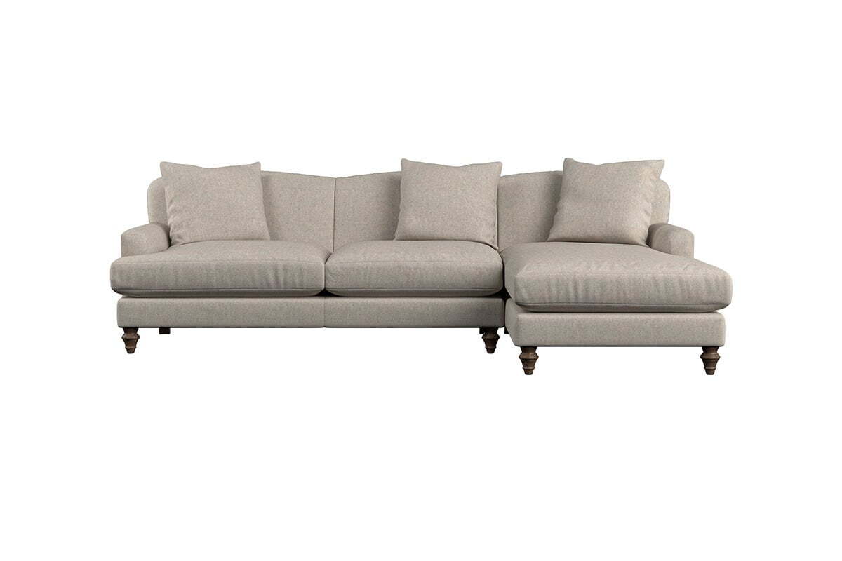 Deni Large Right Hand Chaise Sofa - Brera Linen Espresso
