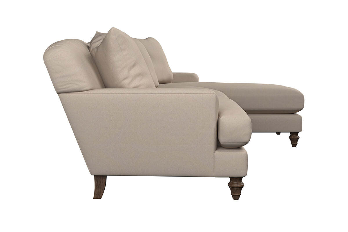 Deni Large Right Hand Chaise Sofa - Recycled Cotton Navy