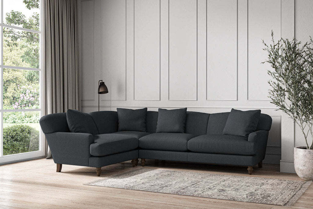 Deni Large Right Hand Corner Sofa - Recycled Cotton Thunder