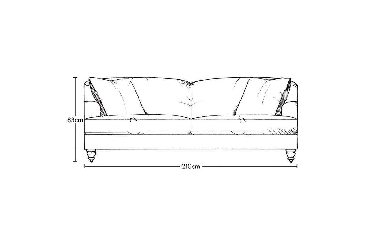 Deni Large Sofa - Brera Linen Charcoal