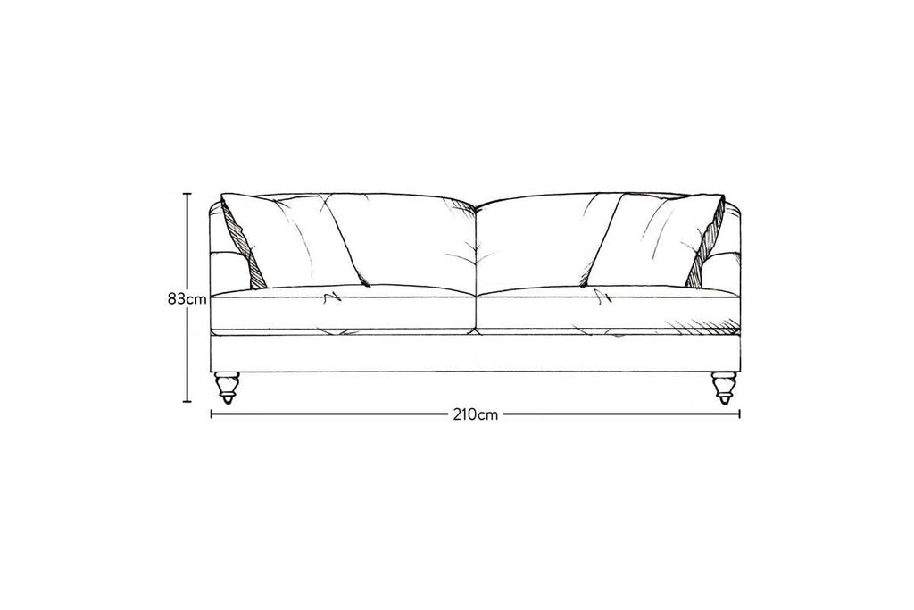 Deni Large Sofa - Brera Linen Espresso