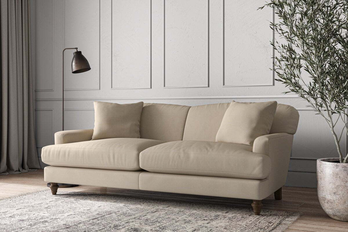 Deni Large Sofa - Recycled Cotton Stone