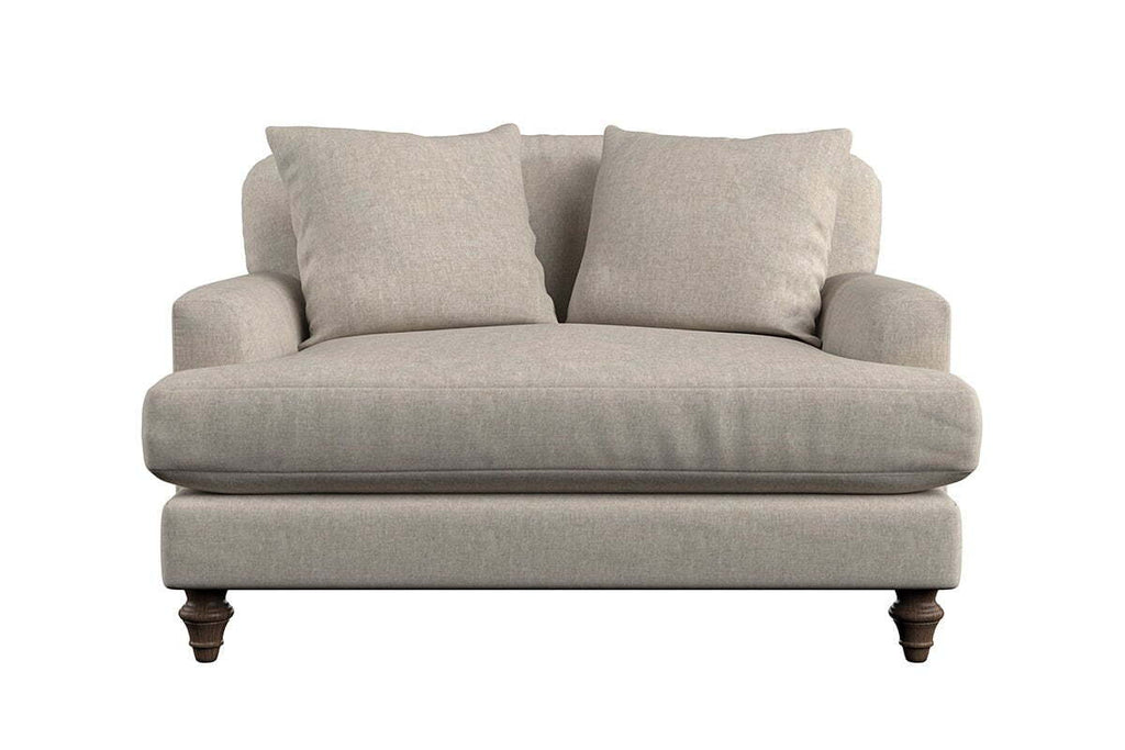 Deni Love Seat - Brera Linen Chestnut