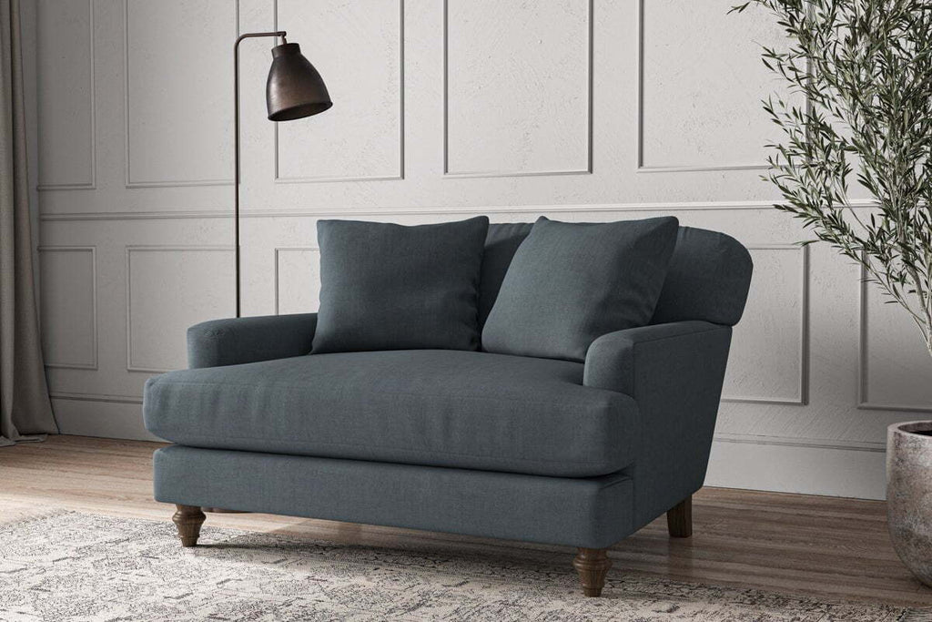 Deni Love Seat - Brera Linen Dusk