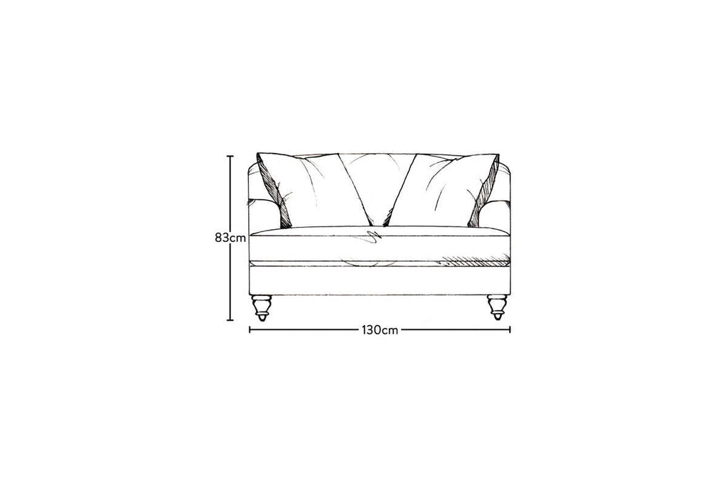 Deni Love Seat - Brera Linen Granite