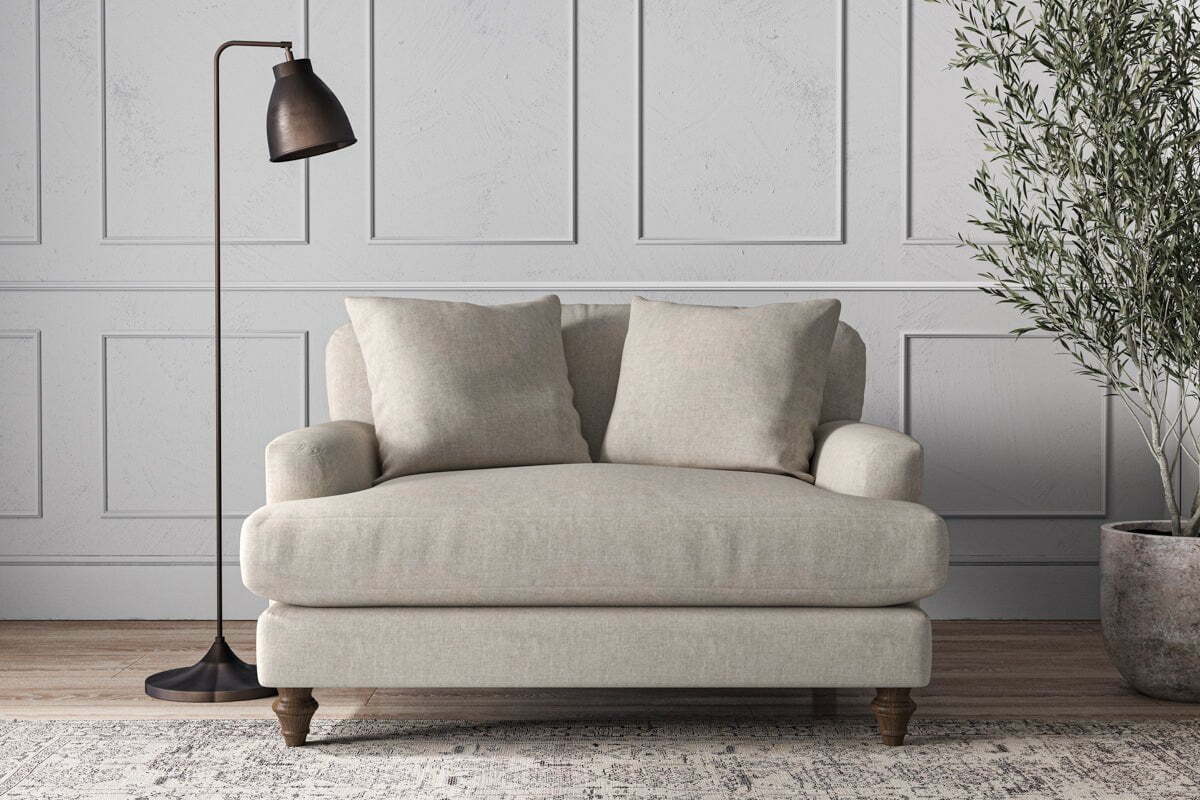 Deni Love Seat - Brera Linen Natural